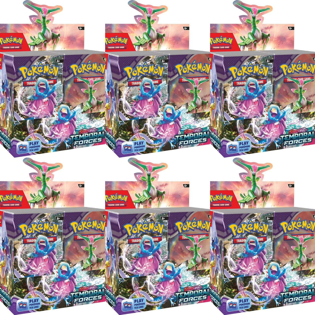 POKMON TCG Scarlet & Violet 5 Temporal Forces Booster SV5 CASE of 6 b NewBee Toys POKMON TCG Scarlet & Violet 5 Temporal Forces Booster SV5 CASE of 6 b NewBee Toys