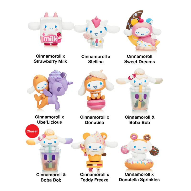 Cinnamoroll x Tokidoki Sweet Treats Blindbox Full Case Set of 8