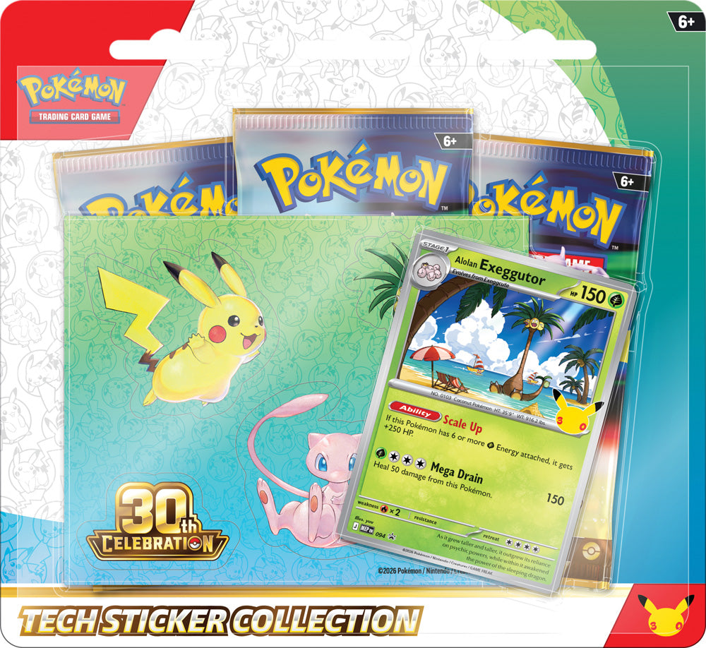 Pre Order Pokémon TCG: 30th Celebration Tech Sticker Collection