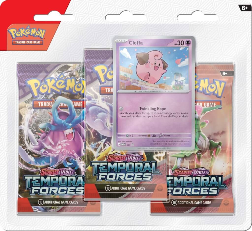 pokemon trading card games scarlet & violet 3.5 POKÉMON TCG Scarlet & Violet 5 Temporal Forces Three booster blister S –  NewBee Toys