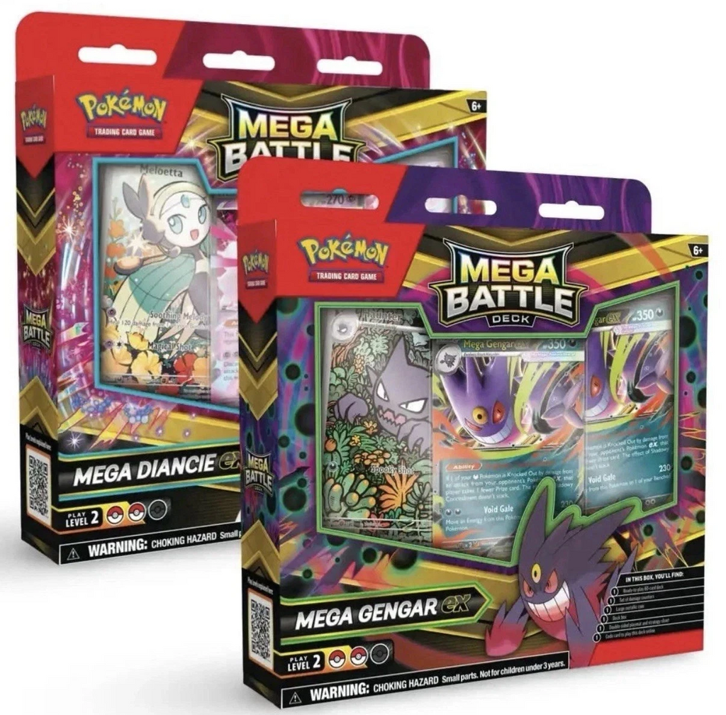 Pokemon TCG Mega Gengar ex & Mega Diancie ex Battle Deck Pair
