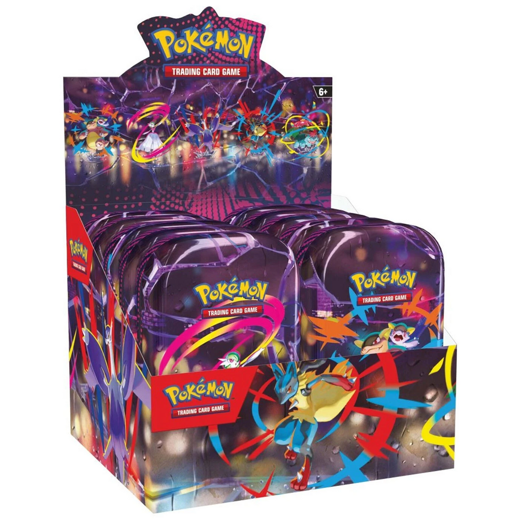 POKEMON TCG Mega Heroes Mini Tin Display 10 tins Sealed Box Mega Evolution
