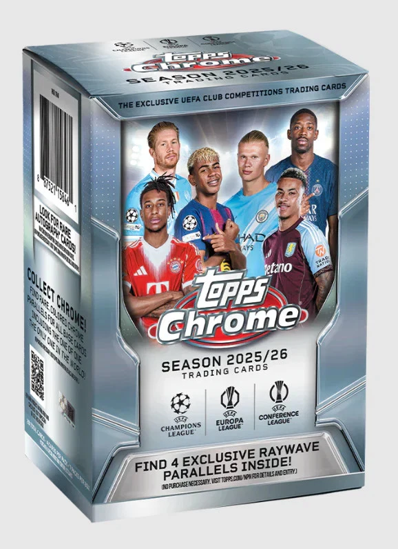 2025-26 Topps Chrome UCC UEFA Club Competitions Soccer Value Box